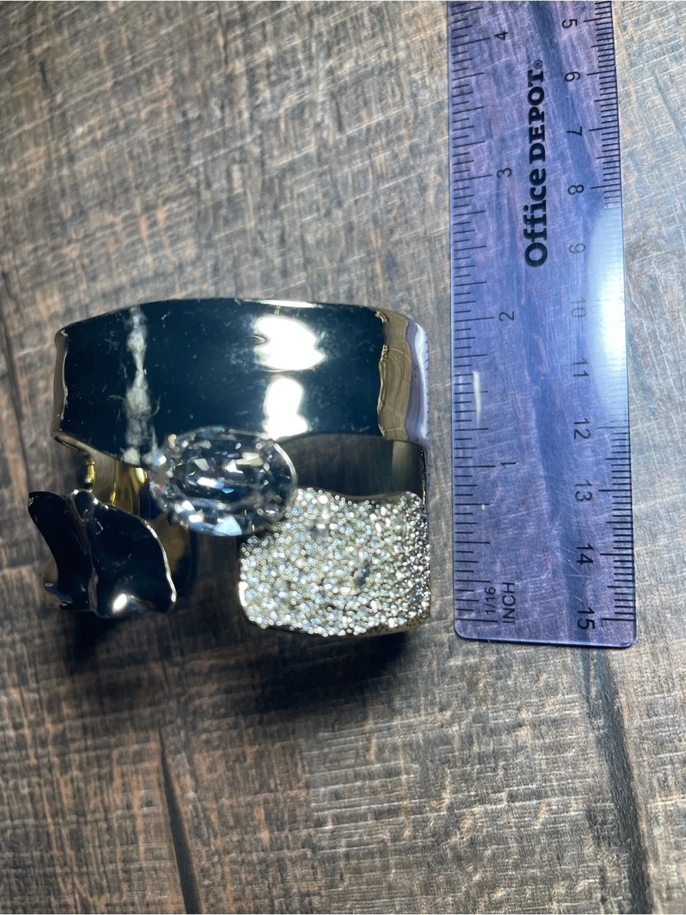 Alexis Bittar GoldTone Statement Cuff Bracelet with Crystal Accent